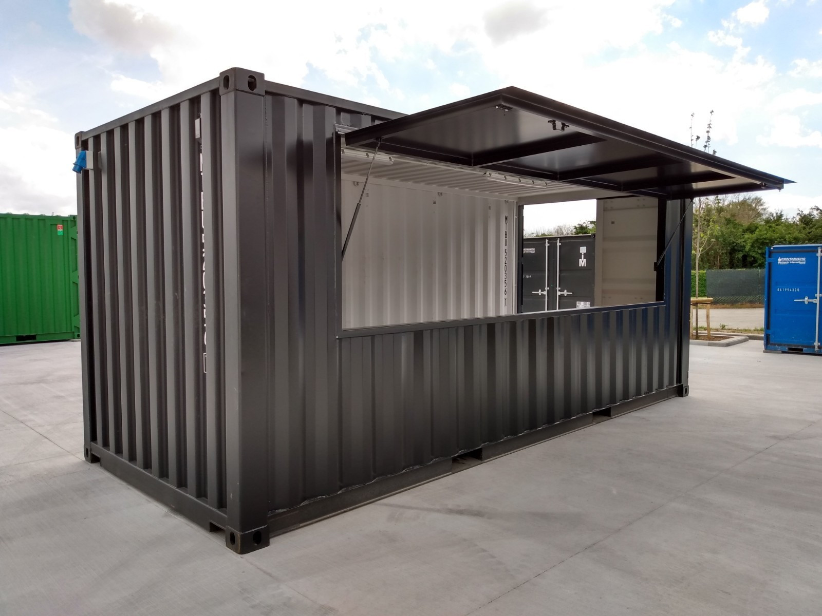 Container Bar Noir De 20 Pieds