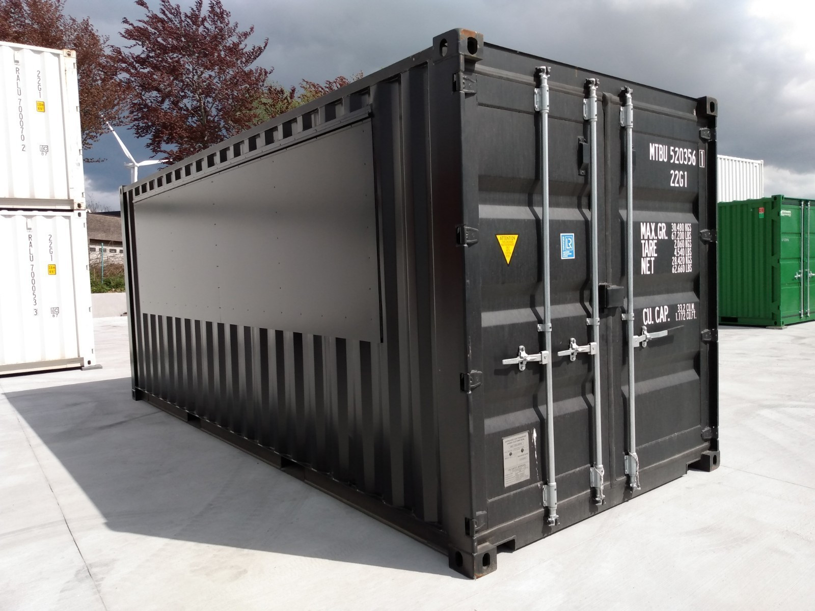 Container Bar Noir De 20 Pieds