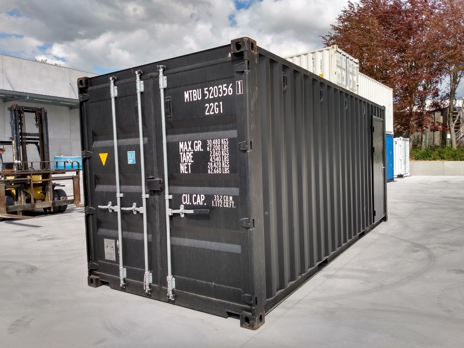 Container Bar Noir De 20 Pieds