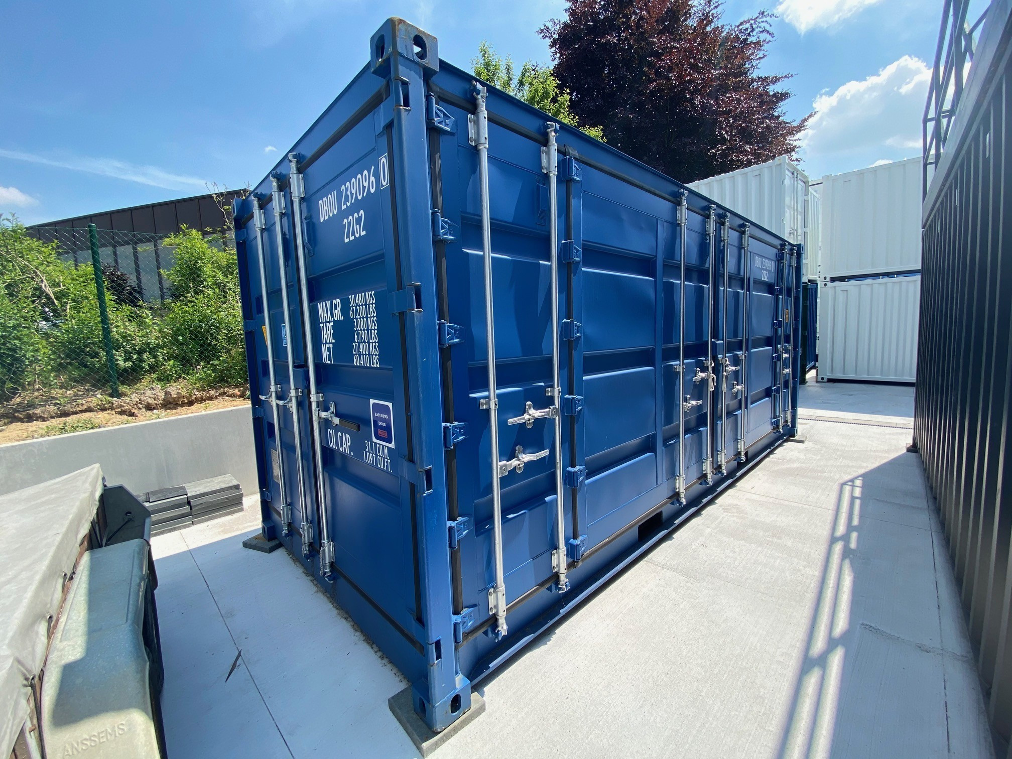Container 20 Pieds Open Side Bleu Neuf