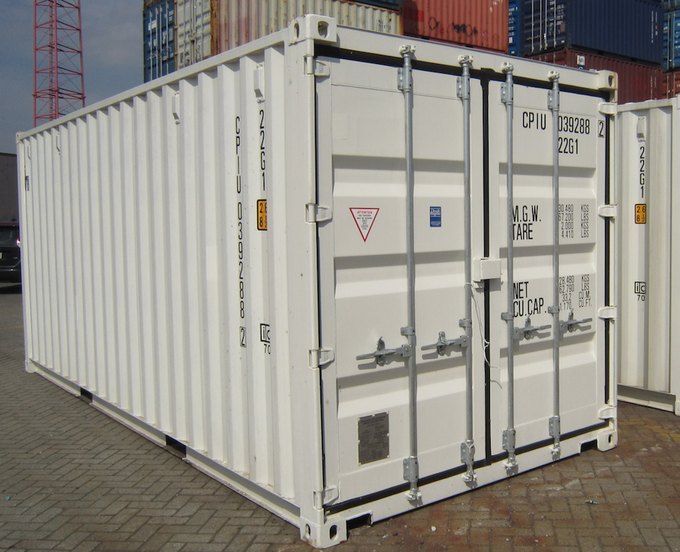 Container Maritime 20 Pieds Blanc Premier Voyage (Neuf)
