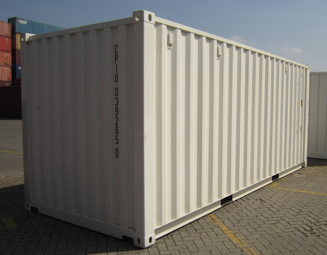 Container Maritime 20 Pieds Blanc Premier Voyage (Neuf)