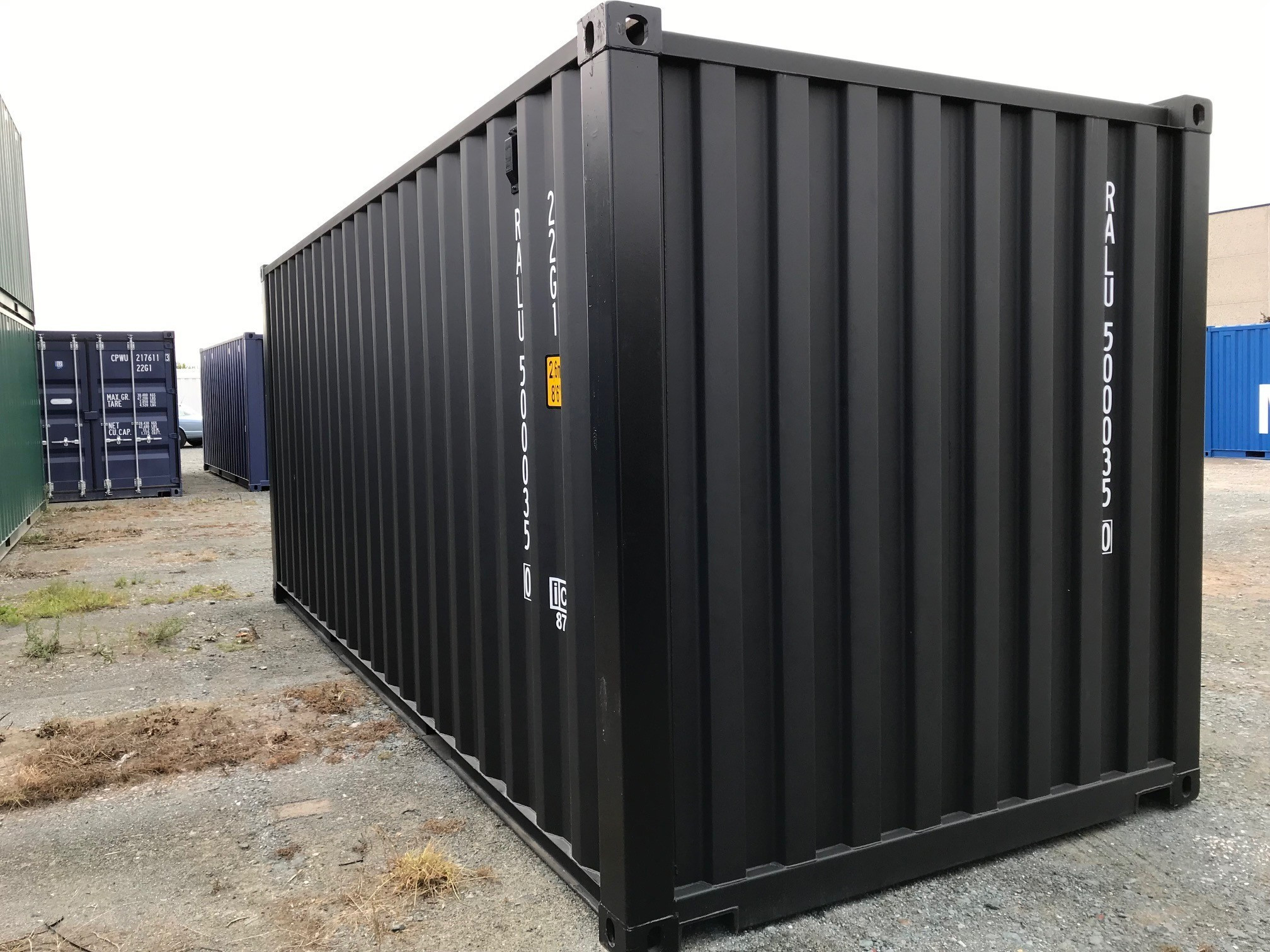 Container Maritime 20 Pieds Noir Premier Voyage (Neuf)