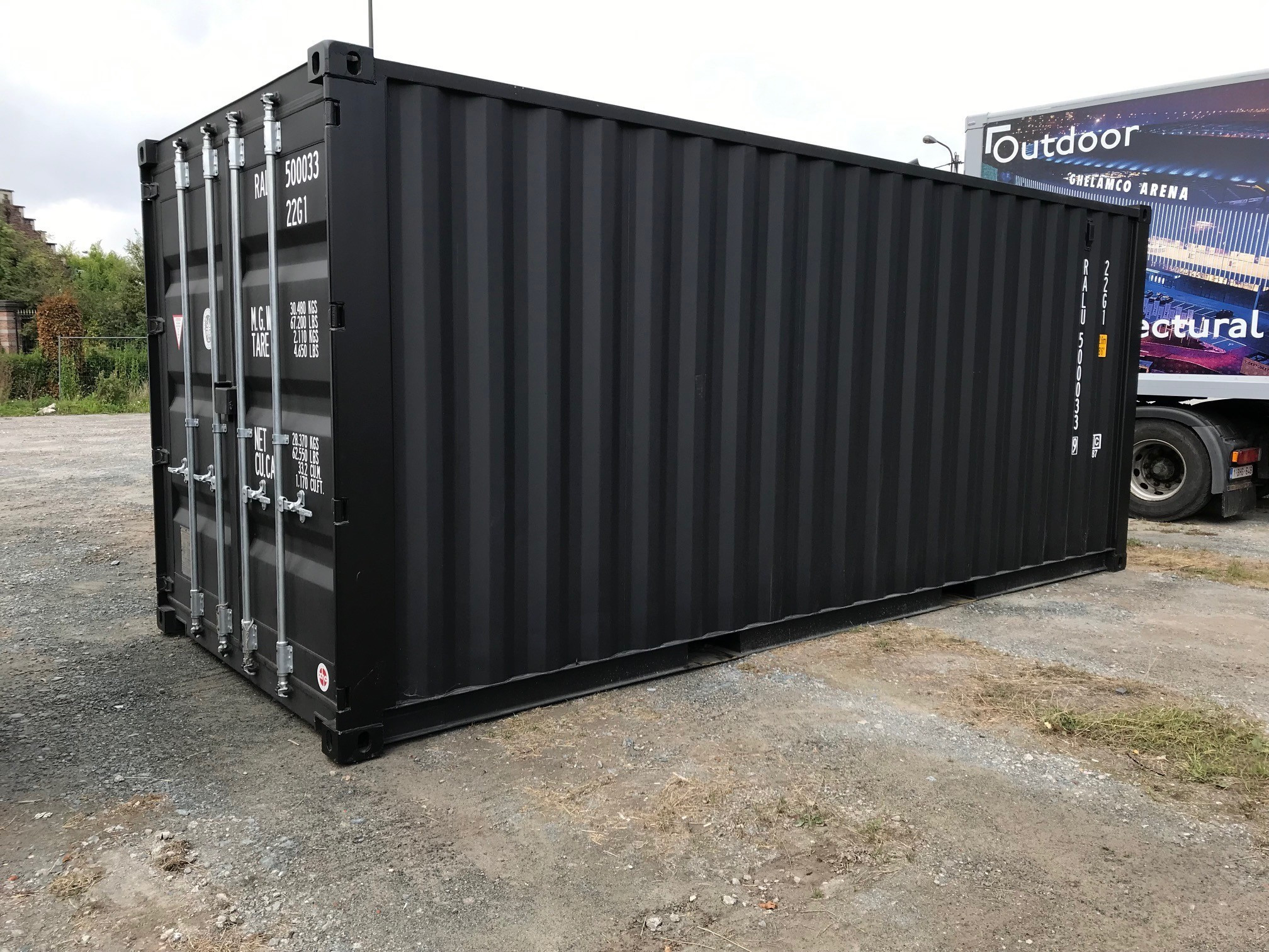 Container Maritime 20 Pieds Noir Premier Voyage (Neuf)