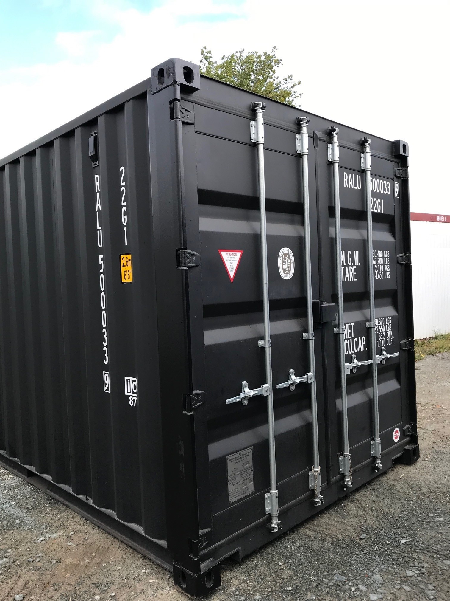 Container Maritime 20 Pieds Noir Premier Voyage (Neuf)