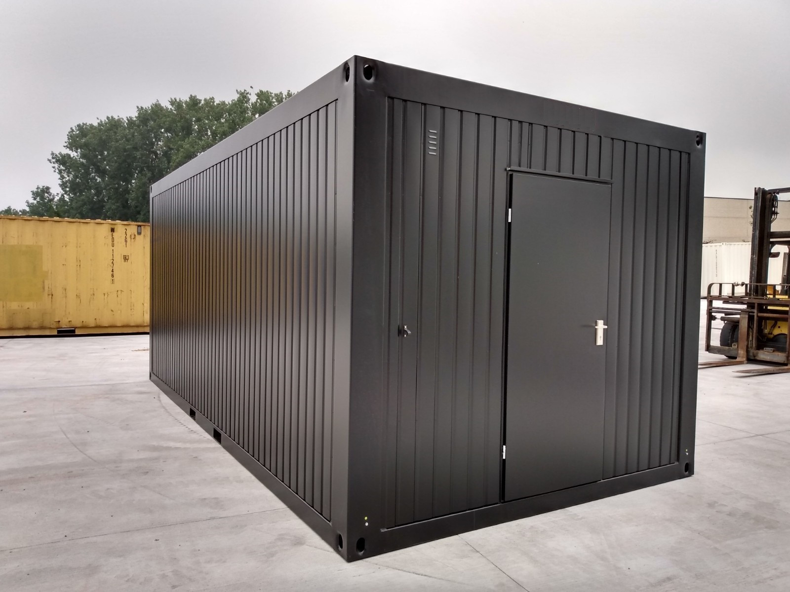 Container De Bureau Noir 6 X 3 M